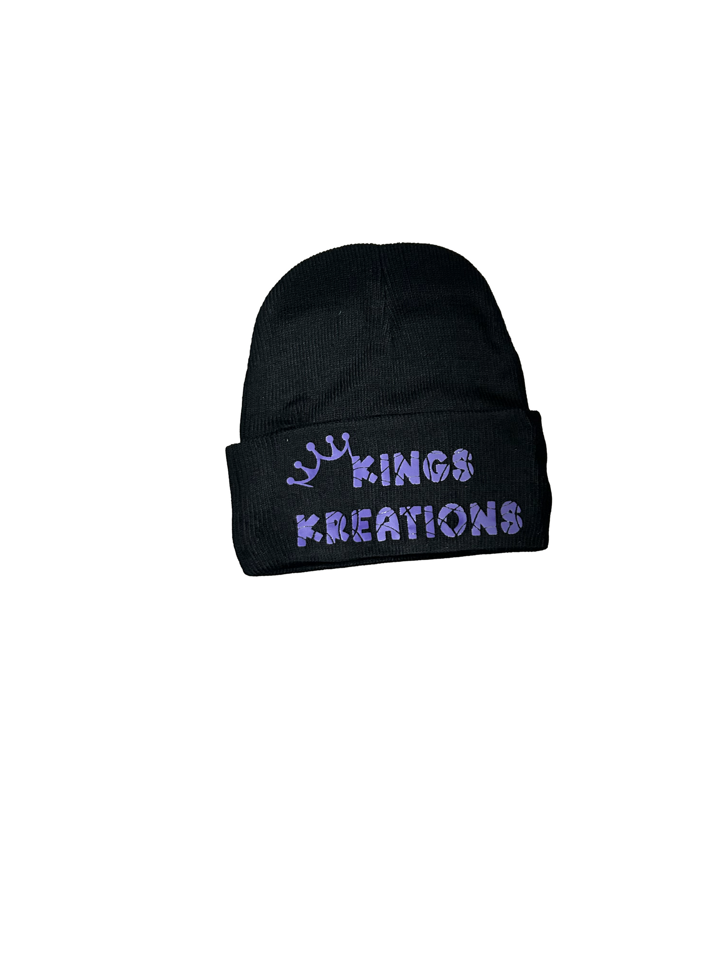 Kings Kreations “Royal Frost Beanie” – Black & Purple