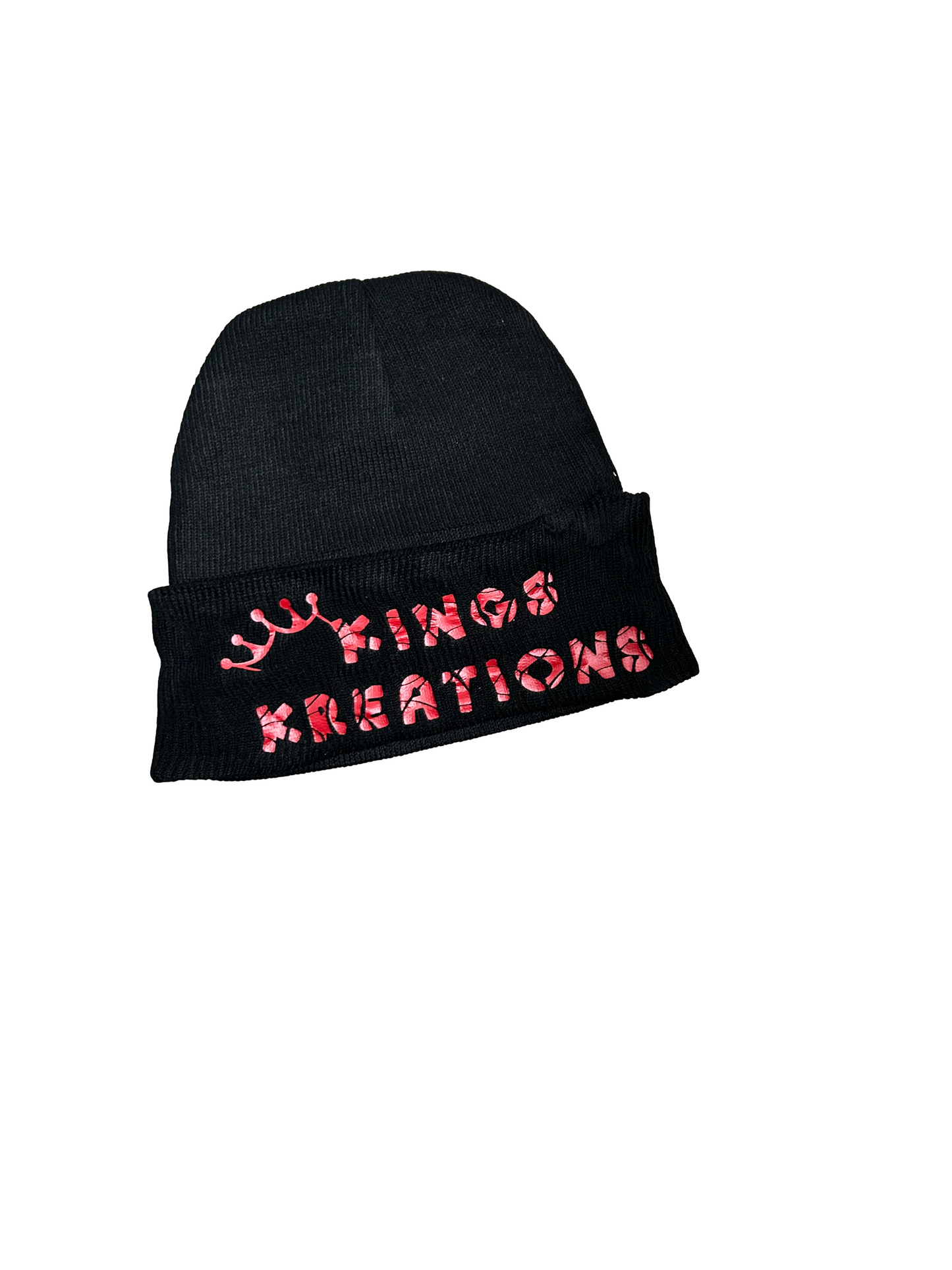 Kings Kreations “Royal Blaze Beanie” – Black & Red