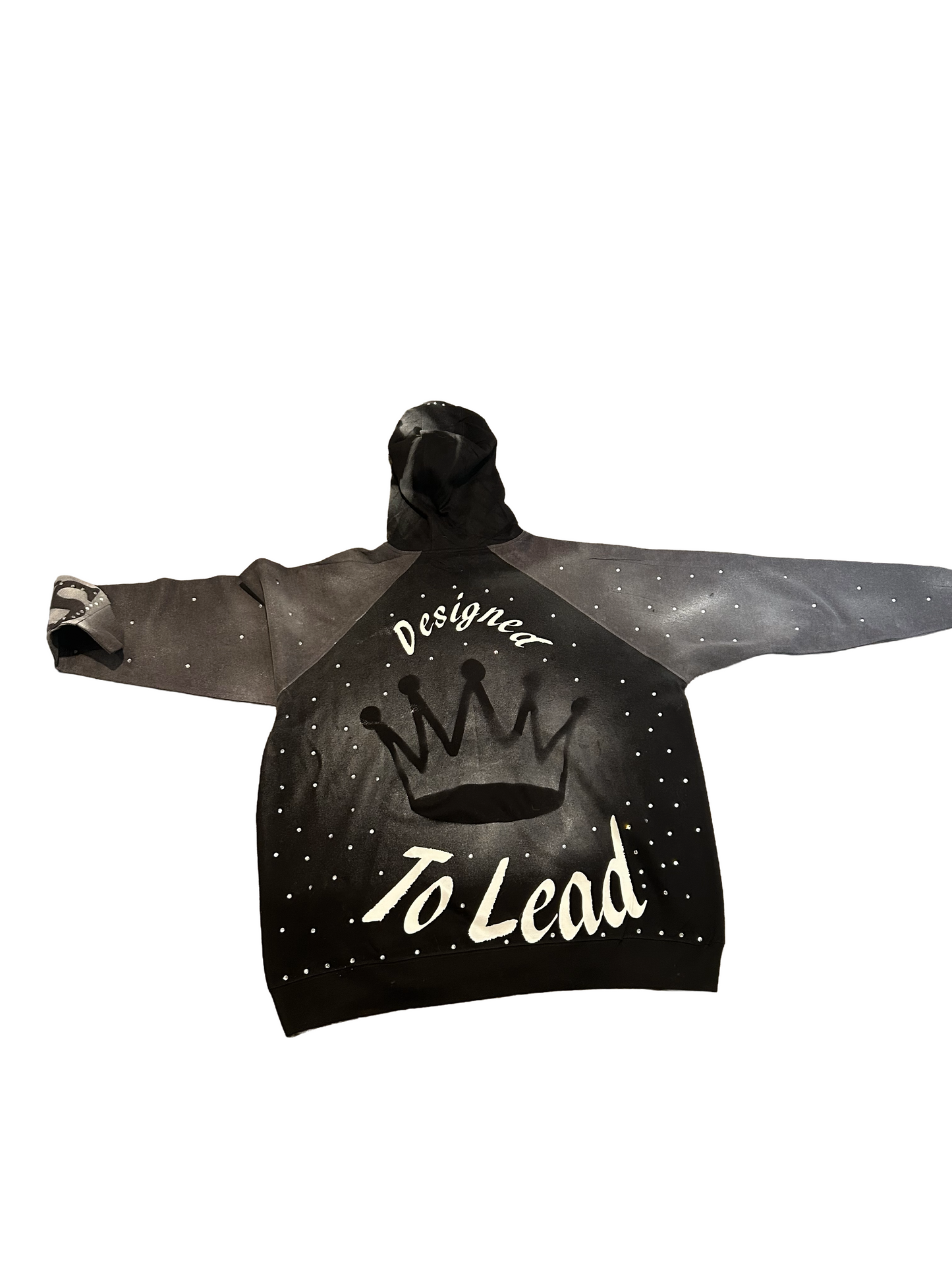 Built to Reign” Rhinestone Castle Hoodie