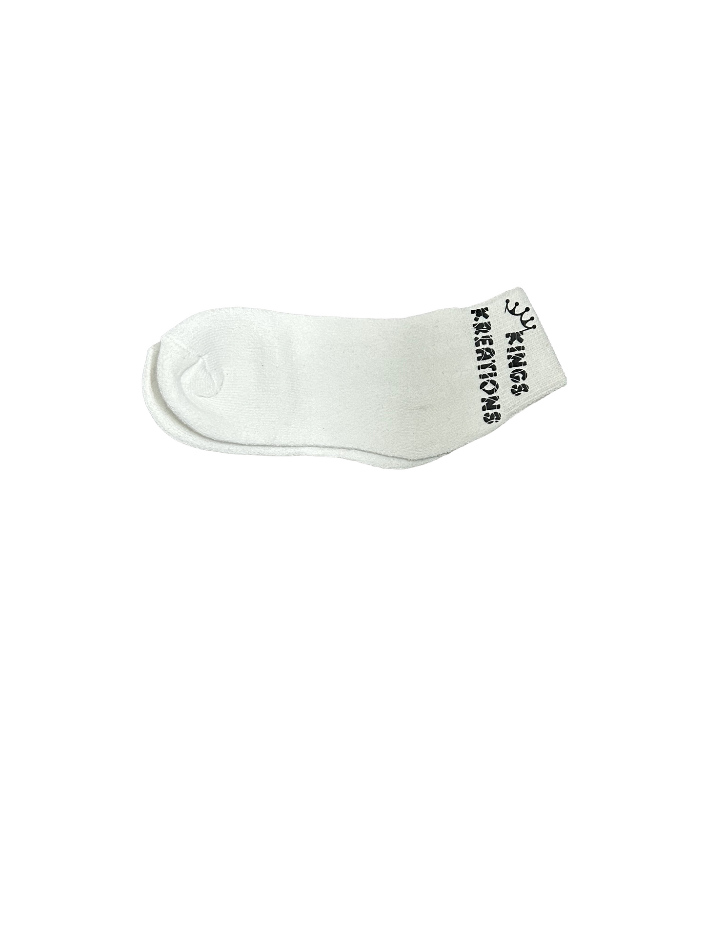 Kings Kreations “Royal Step” Ankle Socks – White