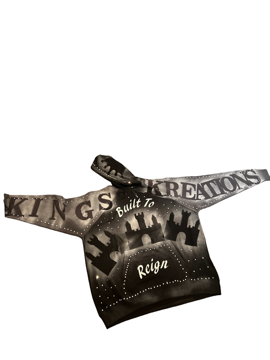 Built to Reign” Rhinestone Castle Hoodie