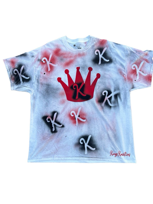 Royal Drip Pack – White Graffiti Crown Tee