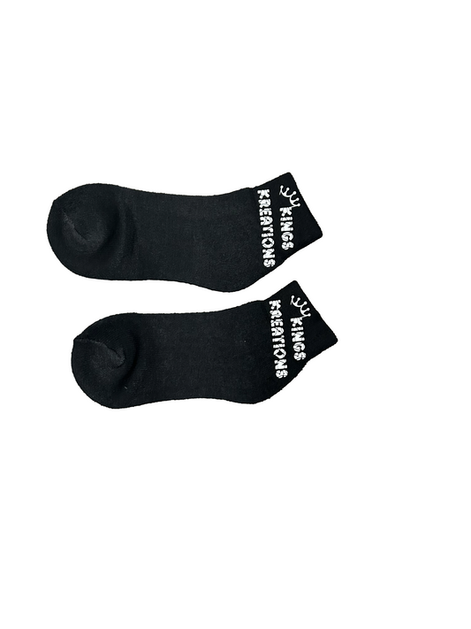 Kings Kreations “Royal Step” Ankle Socks – Black
