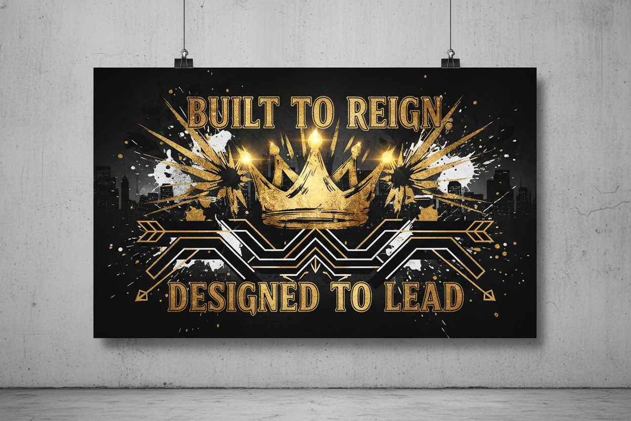 Discover the deeper meaning behind the Kings Kreations slogan “Built to Reign, Designed to Lead,” and how it defines the brand’s mission, purpose, and message.